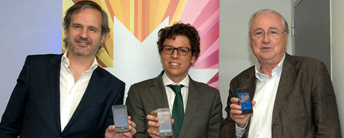 De izquierda a derecha, Rodrigo Ron, director de El Chupete; César Miralles, director general de Red.es, y Claudio Biern Boyd, presidente del jurado. 