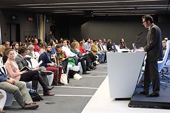 Un momento de la presentación de Jordi Guzmán (IRI). 