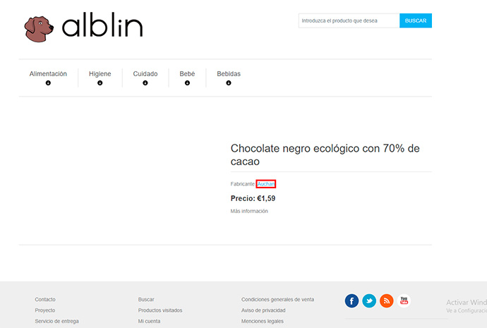 Alblin es una plataforma de ecommerce que vende productos con etiqueta en braille