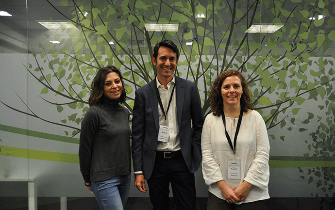 De izquierda a derecha: Irene Herrerías, senior innovation manager; Silvia Ferreira, core brand manager y Jorge Alonso.