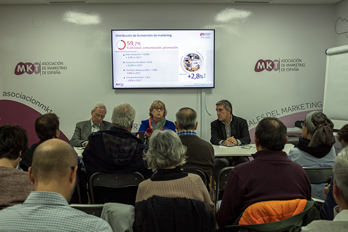 Un momento de la presentación del estudio AMES 2018 en la sede de la Asociación de Marketing de España (MKT). 