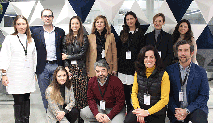 De izquierda a derecha, arriba abajo: Lara Molina (Madisonmk), Luis Gandiaga (Beon), Andrea Fernández (Grass Roots), Paloma García (Capital Evento), Celia Sánchez (MCI Spain), Beatriz González-Quevedo (AEVEA), Ana Sánchez (LOOM Princesa), Clara López (Seproevents), Jacobo Ruiz Gil (CWT Meetings & Events), Beatriz Oriol (RPA) y Carlos Lorenzo (COW Events).