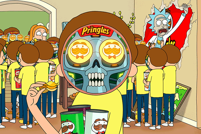 Pringles aterriza con ‘Pickle Rick’, un spot protagonizado por los personajes principales de la serie Rick y Morty, de la productora Adult Swim. 