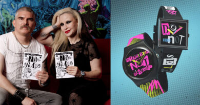 El fanzine ha sido diseñado por el artista español Juan Pablo Chipe, que aparece junto a Alaska para promocionar esta edición limitada de relojes