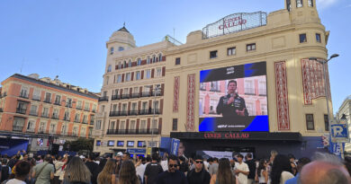 Las pantallas exteriores de Callao City Lights formaron parte de la acción con retransmisiones en directo