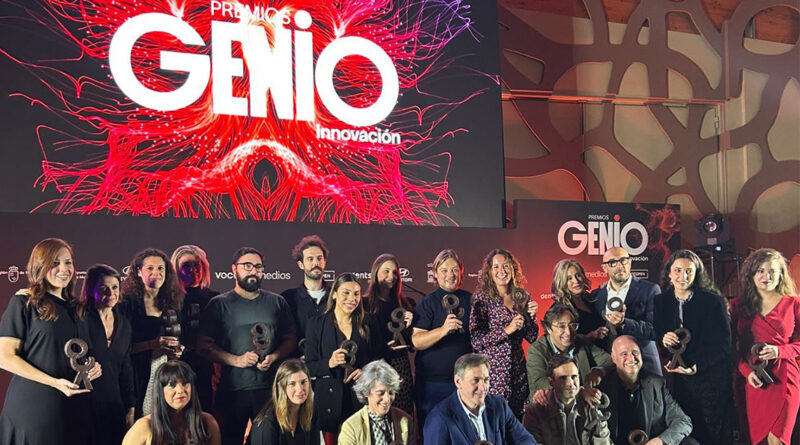 Ganadores de los Premios Genio Innovación 2024 durante la gala del 14 de marzo en Murcia