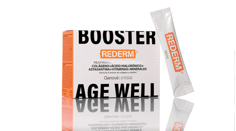 El booster de Rederm basa su acción en una fórmula que combina péptidos de colágeno bioactivos —capaces de estimular la producción natural de colágeno y elastina— con ingredientes de alta eficacia