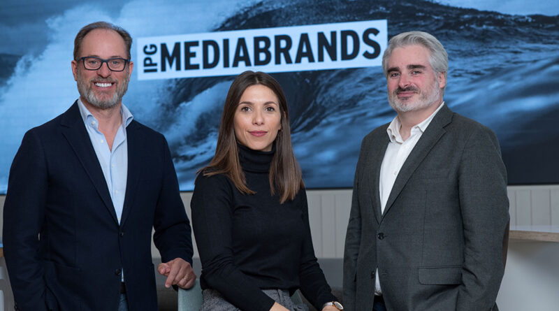 David Colomer, regional CEO Iberia IPG Mediabrands, Alba Prieto, audiovisual trading director de la agencia y Manuel García Meroño, managing director of trading en IPG Mediabrands España