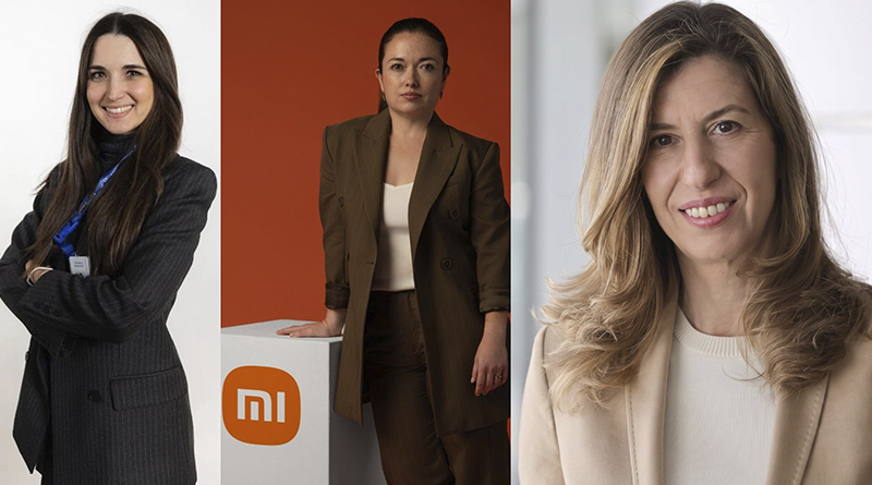 De izq a dcha, Francesca Musacchio, CMO de Decathlon España, Nelly de Navia, 'head of marketing' de Xiaomi Iberia y Ángeles Mera García, directora de marketing y comunicación de NTT DATA