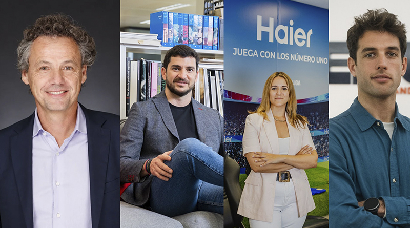 De izq a dcha, Jesús Rodríguez, CEO de Lastlap, Cinto Ajram, CEO de CA Sport Part of Havas, Olga Rodríguez, responsable de comunicación y prensa en Haier Smarthome Iberia y Santiago Puig de la Fuente, 'managing partner Europe' de Venue Brand Experience