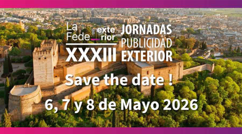 Granada acogerá las XXXIII Jornadas de Publicidad Exterior en 2026