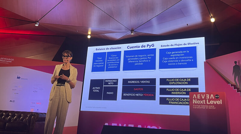 Lucía Egea, vicedecana del IE Business School durante su ponencia en AEVEA & Co