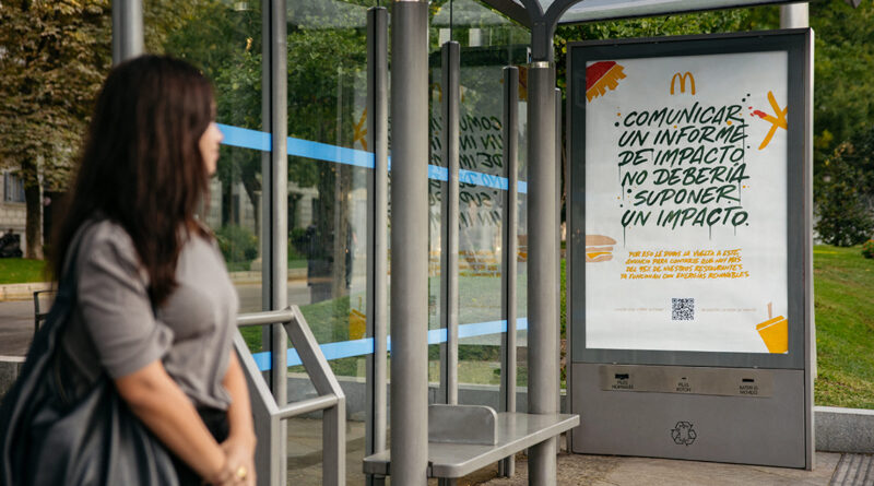 McDonald’s reutiliza materiales publicitarios en su informe de impacto positivo