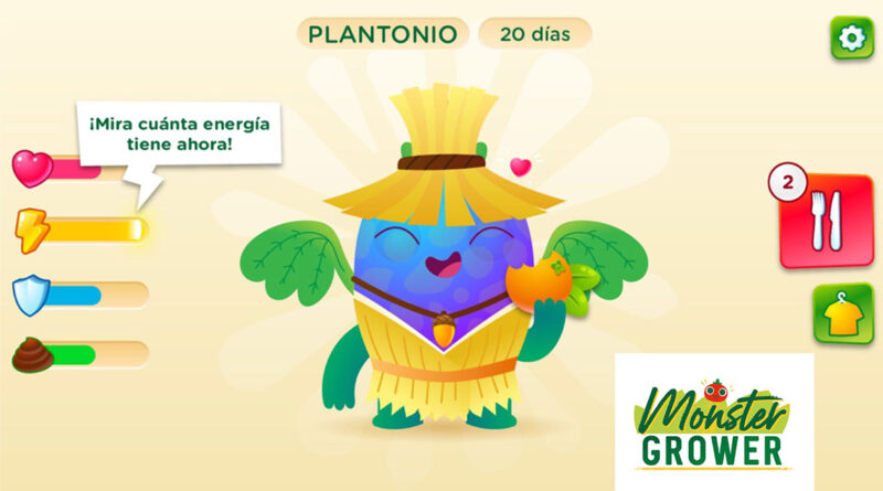 La plataforma busca motivar a los niños a consumir más frutas y verduras mediante la gamificación, a través de una mascota virtual