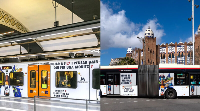 Street marketing barcelonés de Moritz inspirado por el 7