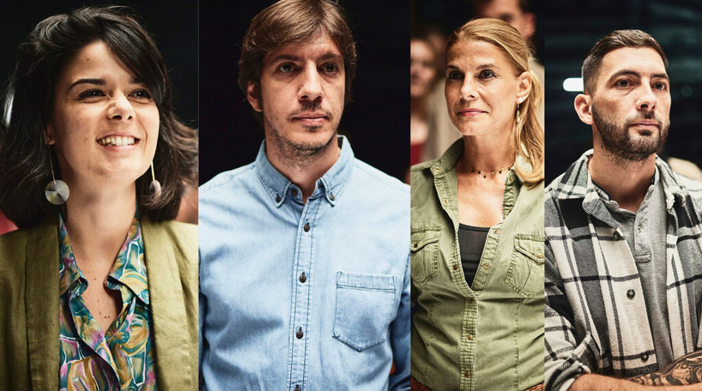 Cuatro de los protagonistas de la campaña 'La Mochila'.