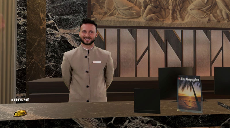Avatar virtual de Michael, recepcionista real de RIU Plaza de España