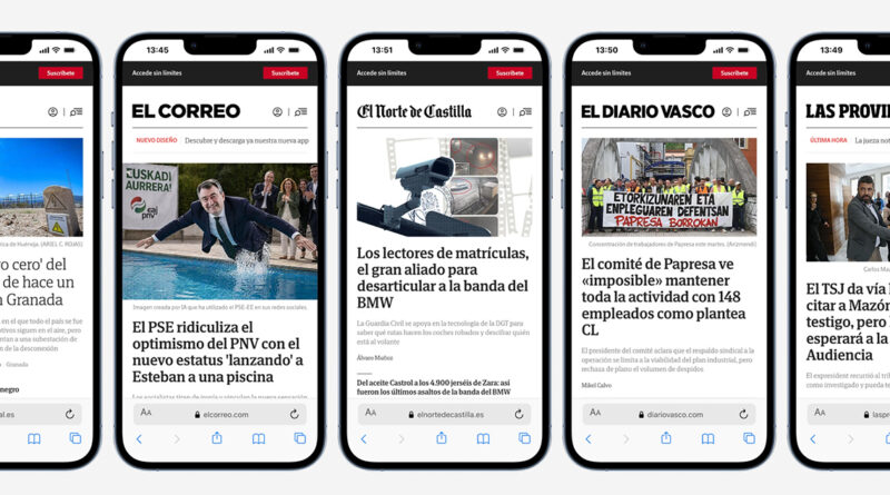 Vocento renueva todas sus cabeceras regionales de forma simultánea Vocento renueva todas sus cabeceras regionales de forma simultánea