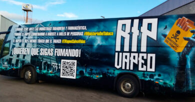 Un autobús en Madrid denuncia las restricciones a los vapeadores