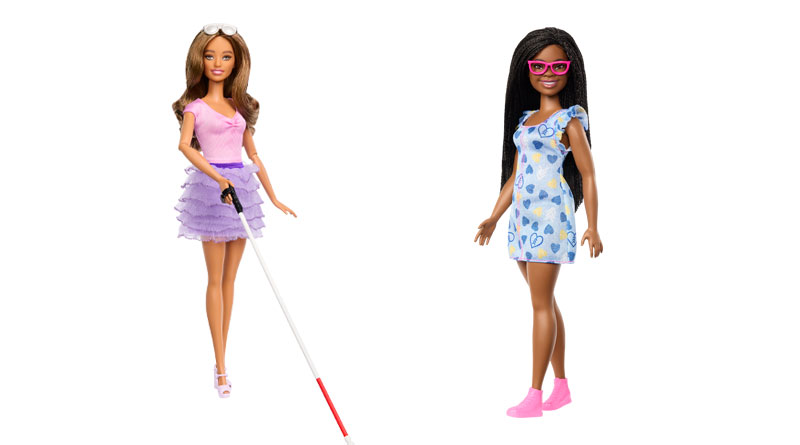 Barbie se amplía con una muñeca ciega y otra negra con síndrome de Down