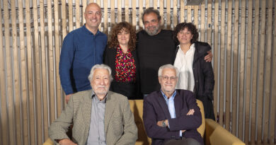 De izda. a dcha., arriba: Curro Palma, Marta Llucià, Gonzalo Figari y Alba Vence. Abajo: Agustín Medina y Paco González