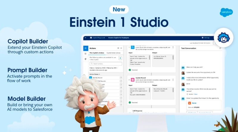 Salesforce lanza Einstein 1 Studio para integrar la IA en apps de CRM