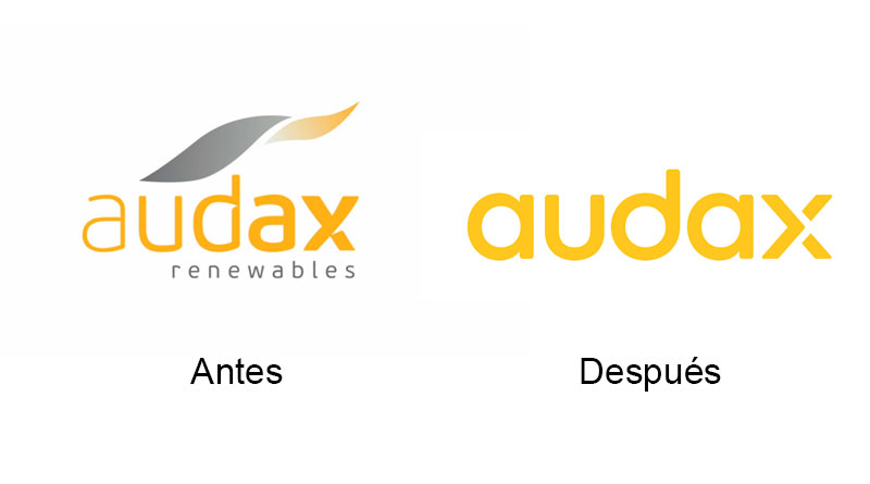 Evolución del logo de Audax