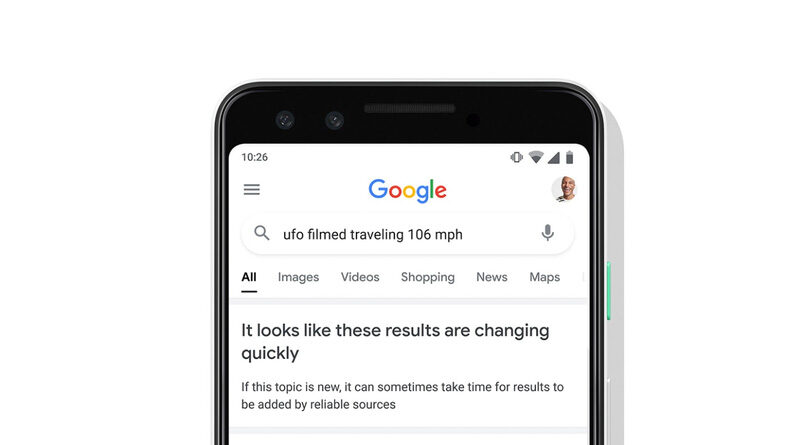 Google añadirá un aviso en los resultados de búsqueda para noticias de última hora