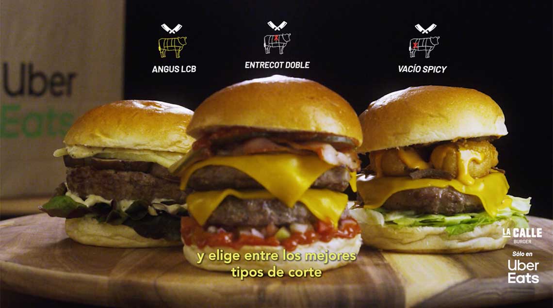 Uber Eats y La Calle Burger "dan un corte" a las hamburgueserías