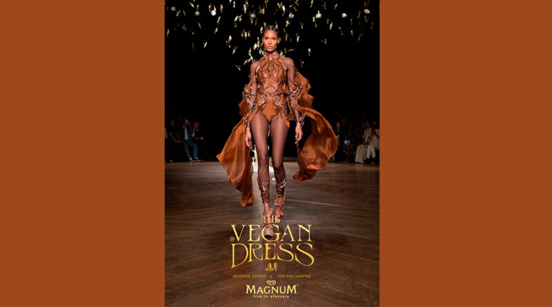 Magnum presenta un vestido de alta costura fabricado con granos de cacao