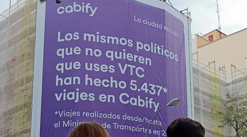 El Ministerio de Transportes plantea tomar medidas ante la campaña de Cabify
