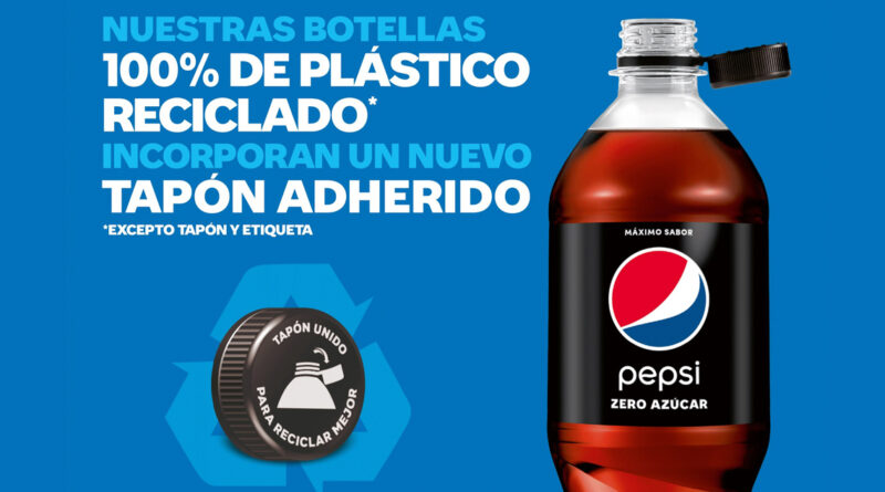 Pepsico añade el tapón adherido a sus botellas de Pepsi, KAS y 7Up