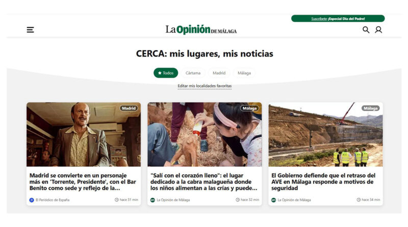 Prensa Ibérica refuerza su apuesta por la información local con el lanzamiento ‘Cerca’ Prensa Ibérica refuerza su apuesta por la información local con el lanzamiento ‘Cerca’