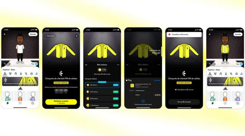 Snapchat lanza con Adidas su primera prenda virtual para Bitmoji