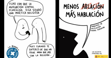 Viñetas para concienciar sobre el problema de la mutilación genital femenina (MGF)