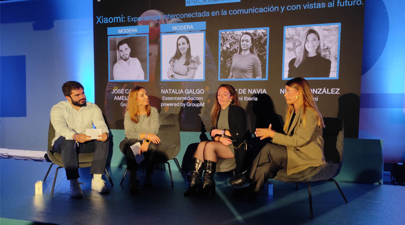 (De izq. a der.) José Carlos Ameijeiras (GroupM), Natalia Galgo (Essencemediacom powered by GroupM), Nelly de Navia (Xiaomi Iberia) y Nuria González (Xiaomi)